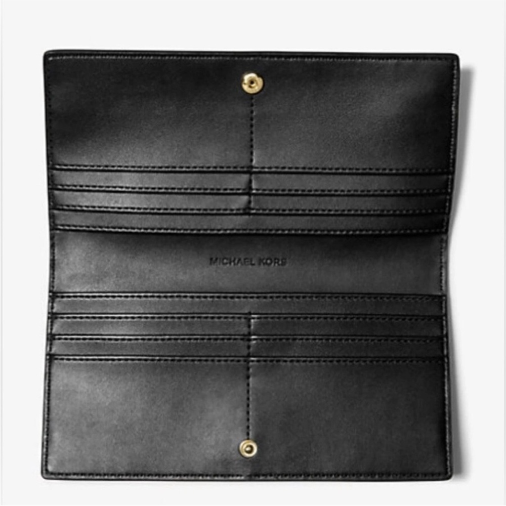 MICHAEL KORS Reed Black Multi Large Leather Snap Wallet - Picture 10 of 10